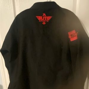 Elite fight gear black with red trim ghia and pants size A4 basically XL .